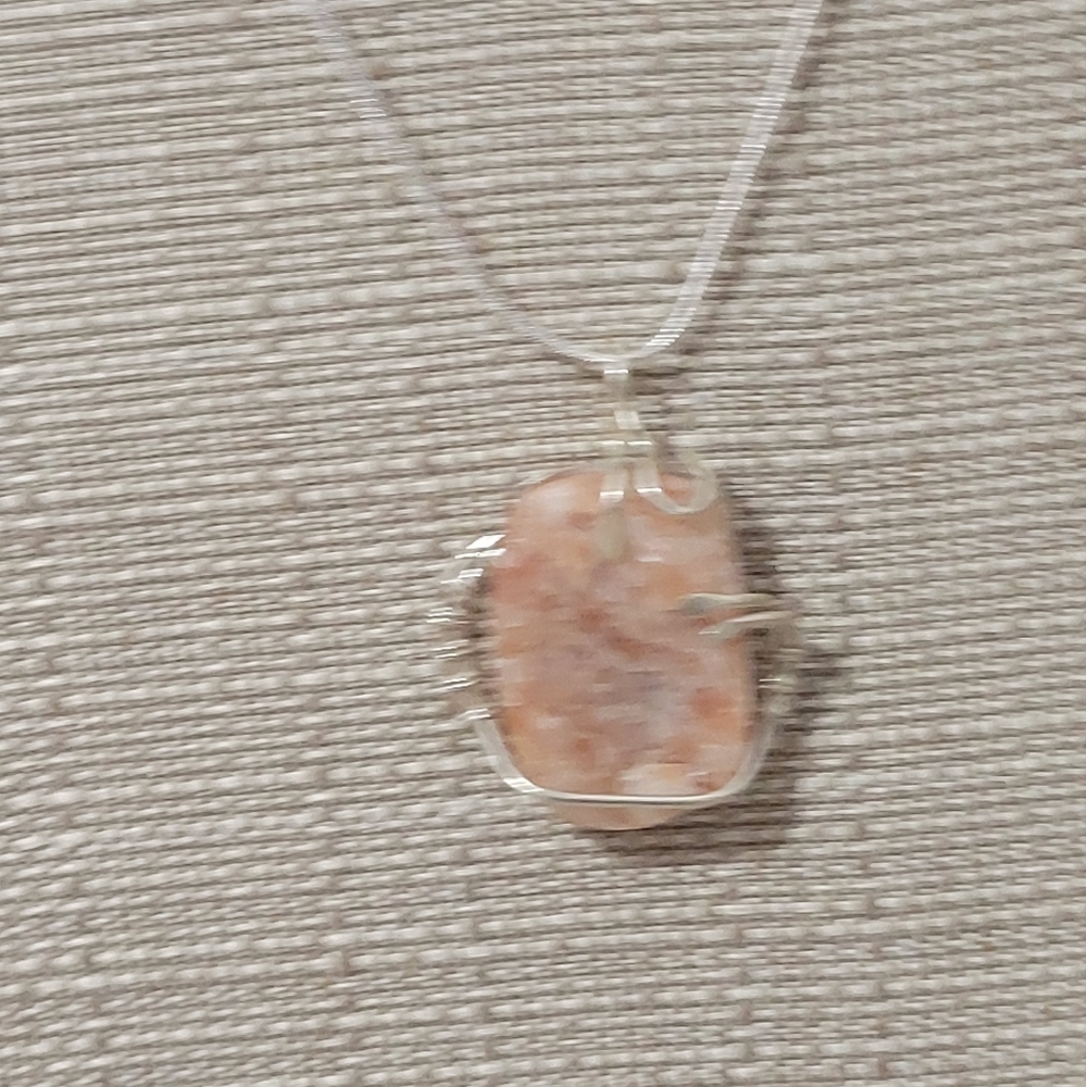 Natural Mexican Fire Opal Rough 925 Solid Genuine Sterling Silver necklace 20" - Picture 9 of 9